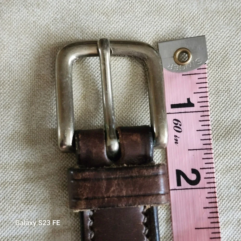 Braided Leather Belt Mens 34 Brown Black Silver Buckle Western Rustic Style